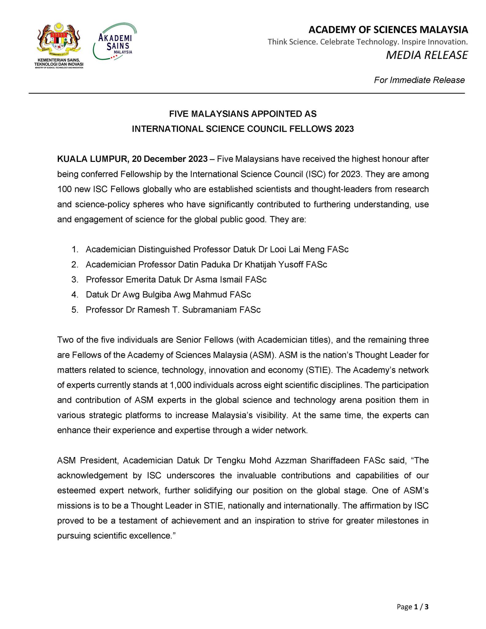 isc fellowships